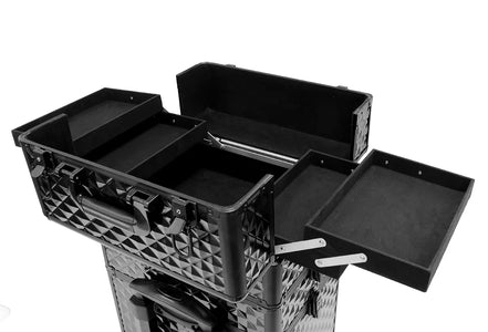 Daugiafunkcis kosmetikos lagaminas su ratukais