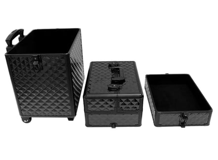 Daugiafunkcis kosmetikos lagaminas su ratukais