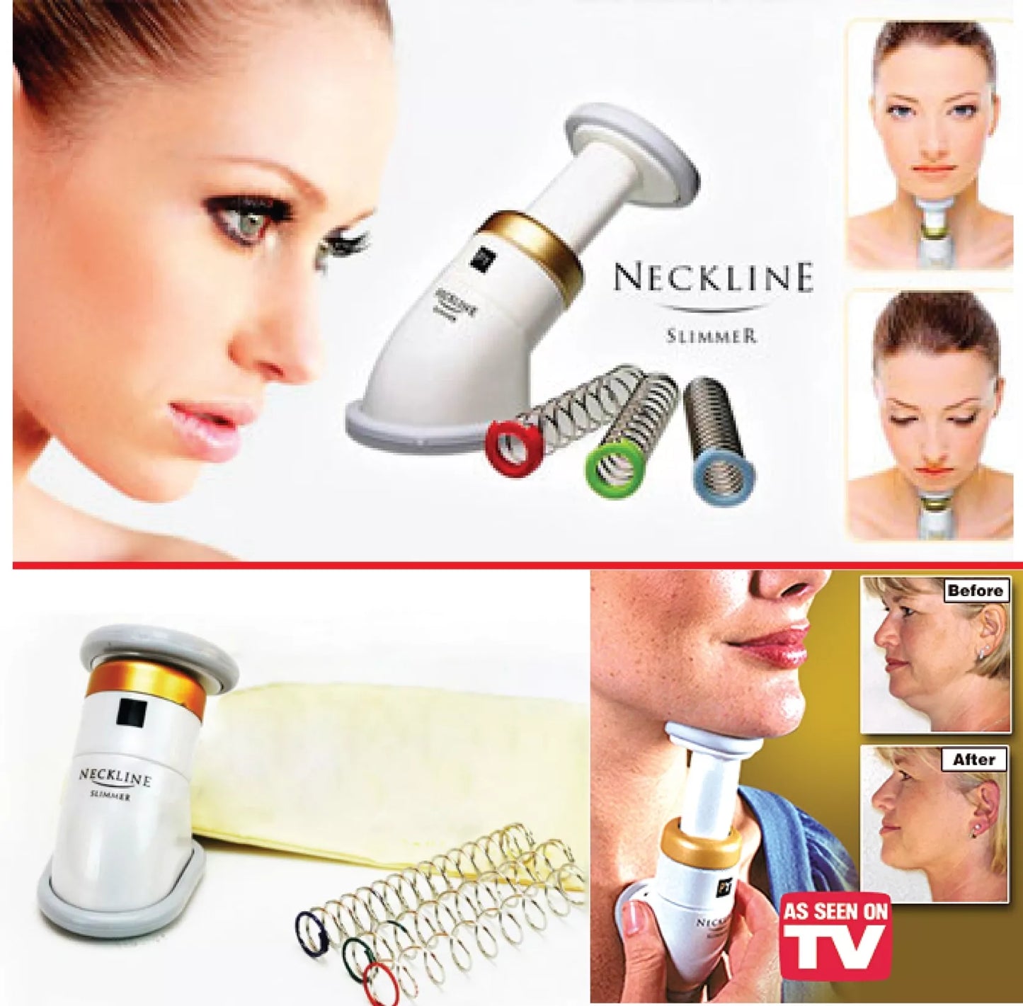 Kaklo, smakro ir pagurklio masažuoklis-treniruoklis "Neckline Slimmer"