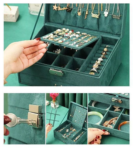 Kompaktiška papuošalų dėžutė