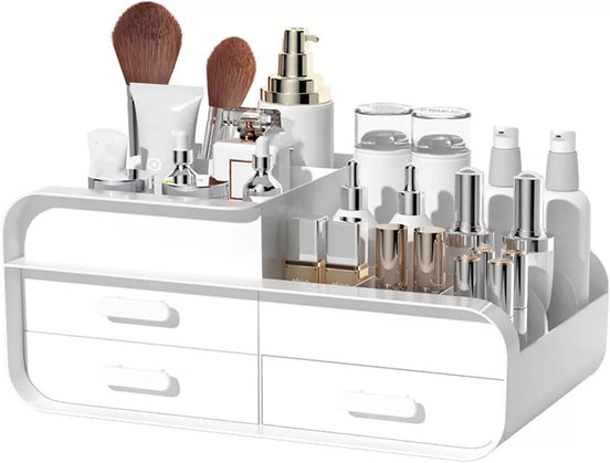 Kosmetikos ir papuošalų dėžutė su 3 stalčiais