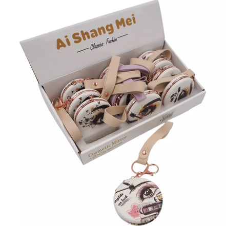 Kosmetinis veidrodėlis su dirželiu