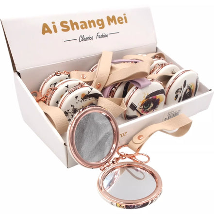 Kosmetinis veidrodėlis su dirželiu