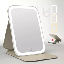 Sulankstomas kosmetinis veidrodis su LED apšvietimu