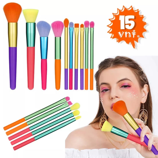 Makiažo šepetėliai "Rainbow"