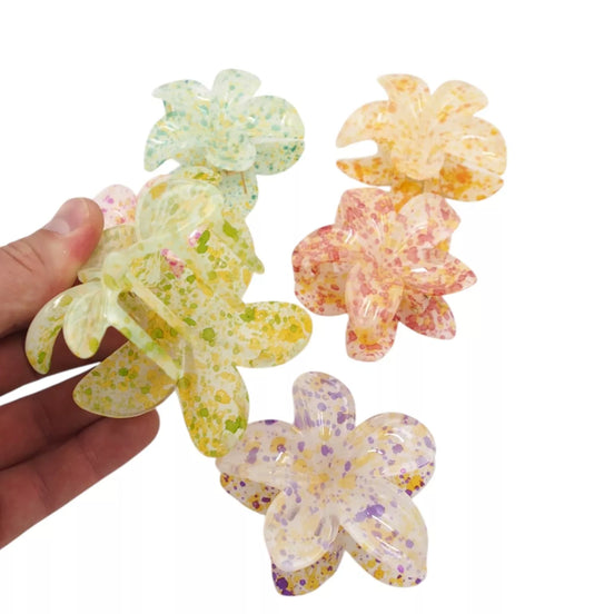 Plaukų segtukas „Spalvota gėlė“