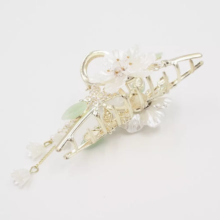 Plaukų segtukas su dideliu gėlės akcentu