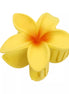 Plaukų segtukas su geltonu plumerijos žiedu