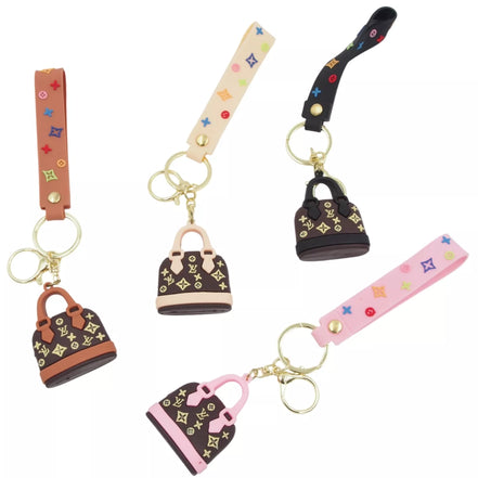 Raktų pakabukas su rankinės formos pakabuku