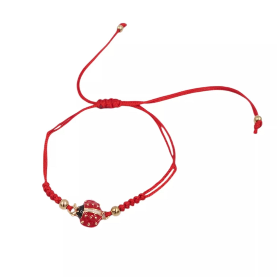 Raudona apyrankė su boružėle