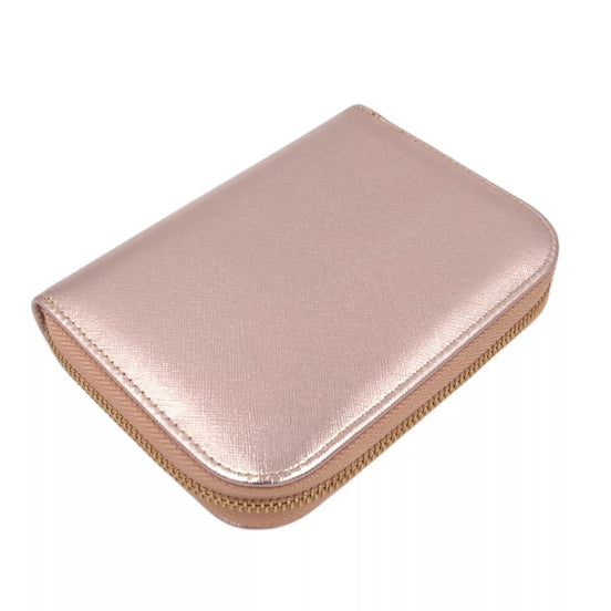 Rožinio aukso spalvos užsegamas papuošalų dėklas