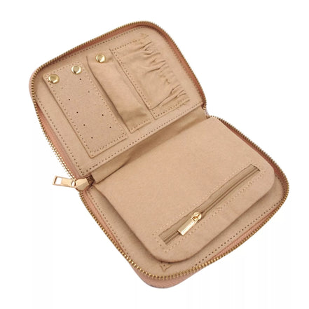 Rožinio aukso spalvos užsegamas papuošalų dėklas