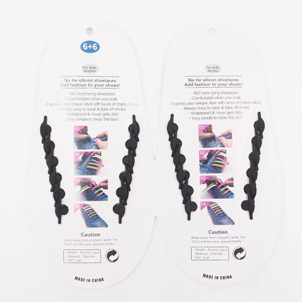 Silikoniniai batų raišteliai (vaikams) 6+6