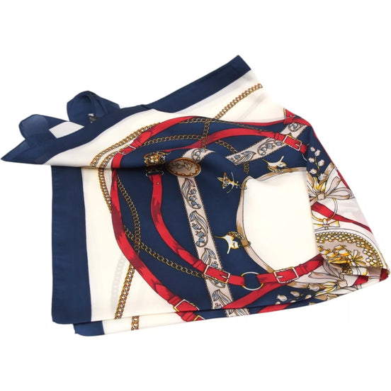 Skarelė su auksinių diržų motyvu